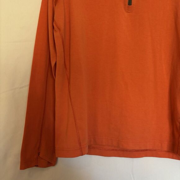 STIO Men's Sweater 1/4 Zip Pullover Lightweight Thumbholes Orange Size Medium - Picture 5 of 16